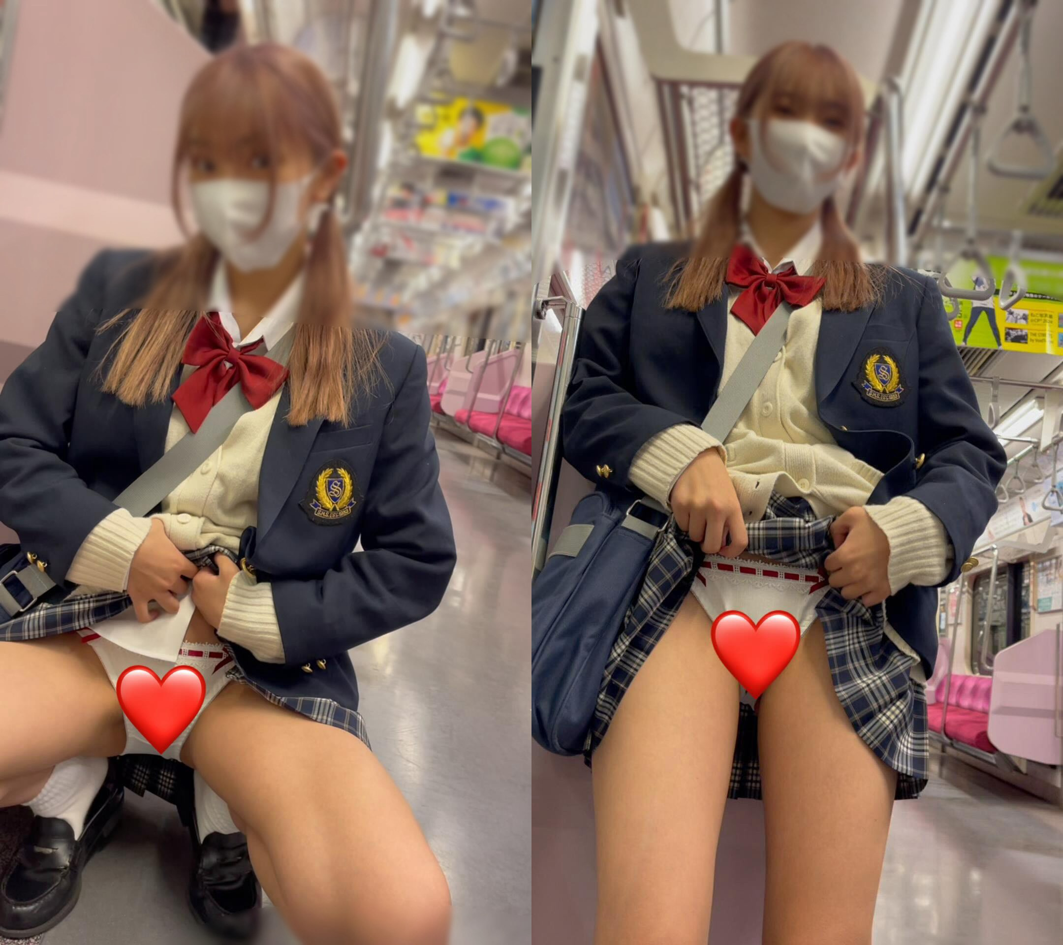 JK盗撮日記122 髪色を変えて再登場!!茶髪のスタイル抜群激カワ美脚JKを電車内とトイレ内で盗撮【※完全主観22分超撮影】 JK盗撮日記122 髪色を変えて再登場!!茶髪のスタイル抜群激カワ美脚JKを電車内とトイレ内で盗撮【※完全主観22分超撮影】
